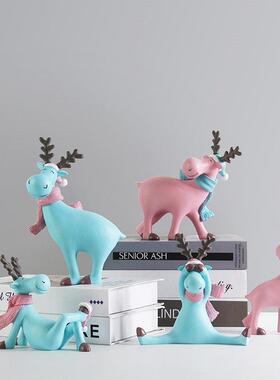 ins风轻奢解压系女生电竞桌面可爱少女心小物件小圣诞节摆件