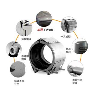 抱箍不锈钢喉箍管道修补器漏水卡扣管夹水管箍补漏管卡哈夫节卡箍