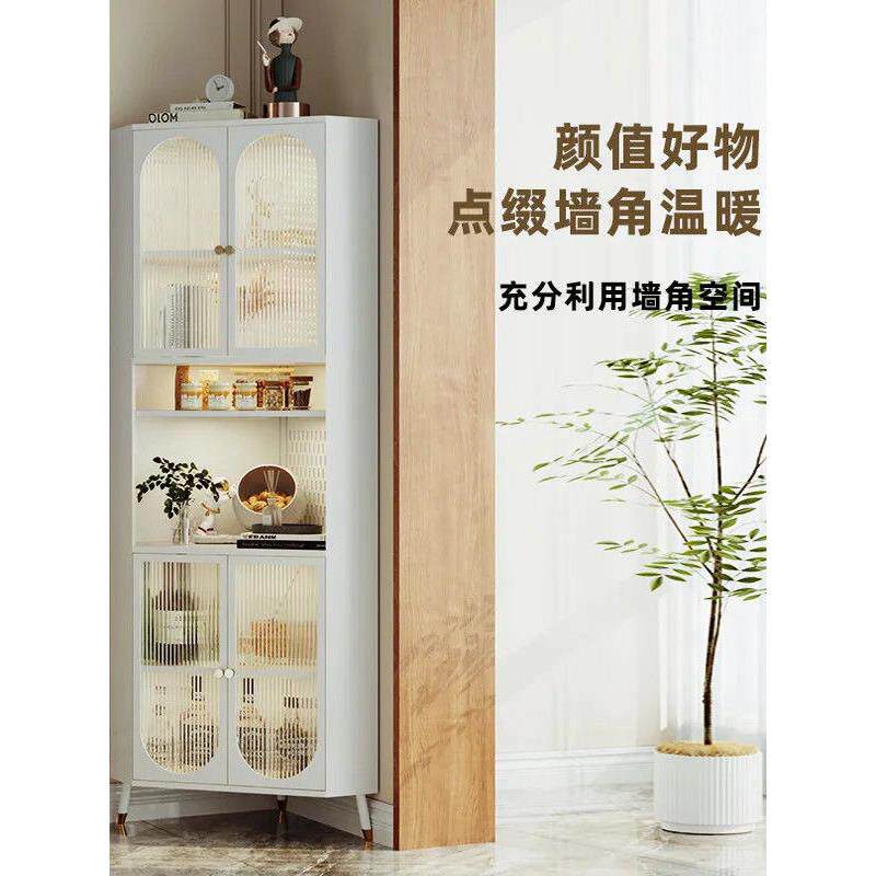 轻奢转角柜简约现代客厅收纳柜拐角柜墙角柜酒柜茶水柜餐边置物柜