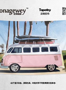 大众Transporter面包车T1汽车改造周边创意装修饰背景布海报挂布