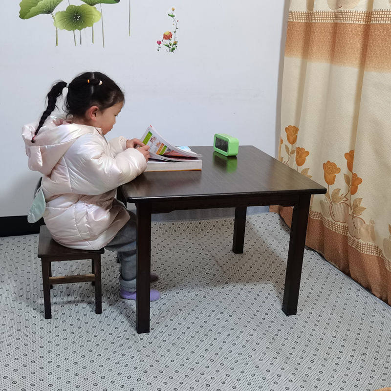 楠竹方桌子简约儿童学习桌四方桌