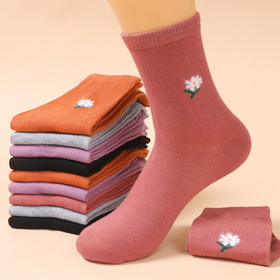 浙江诸暨袜子大唐女棉潮不臭脚加厚中筒秋冬纯棉辽宁辽阳辽源义乌