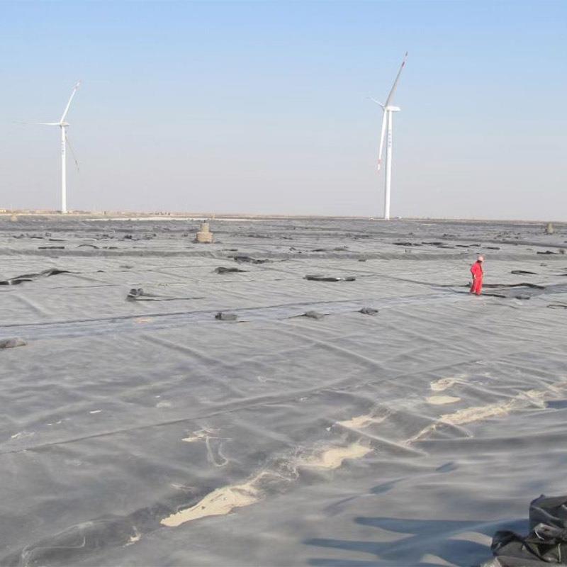 加工工定制河NVPHD土PE工膜防渗道蓄水游泳池程地基防水膜黑色土