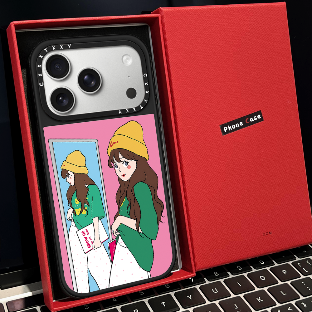 【C家】拍照i时尚睡衣面膜女孩磁吸MagSafe适用苹果17/16proMax手机壳iPhone15防摔16pro保护套13/14p镜面Air