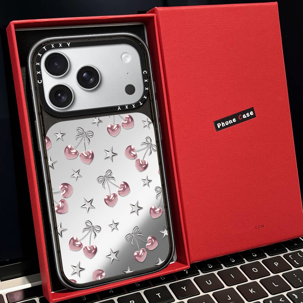 C家金属花朵蝴蝶结爱心樱桃小熊18Promax手机壳磁吸MagSafe适用苹果iPhone18Pro明星同款17promax卡通17pro