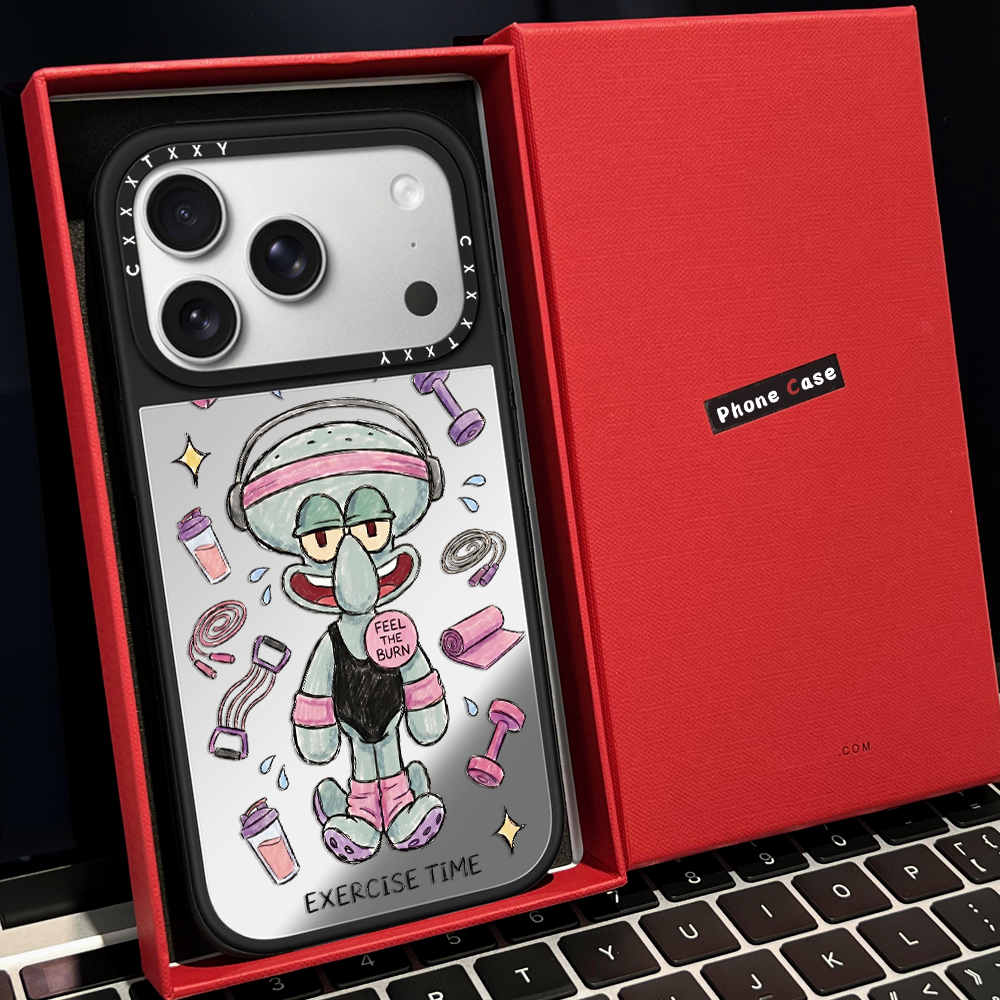 C家章鱼哥日常工作时间健美睡觉磁吸MagSafe适用苹果17/16proMax手机壳iPhone15防摔16pro保护套13/14镜面Air