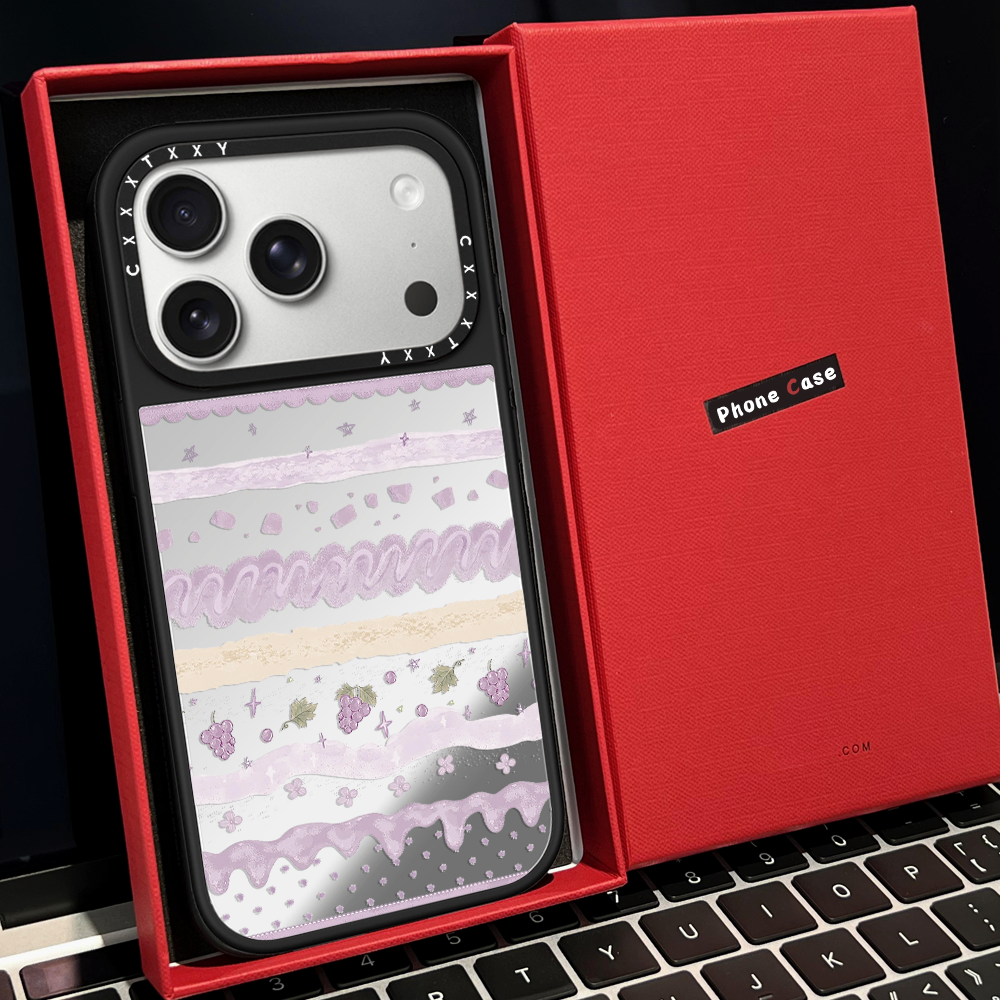 【C家】水彩涂鸦千层蛋糕冰淇淋磁吸MagSafe适用苹果17/16proMax手机壳iPhone15防摔16pro保护套13/14镜面Air
