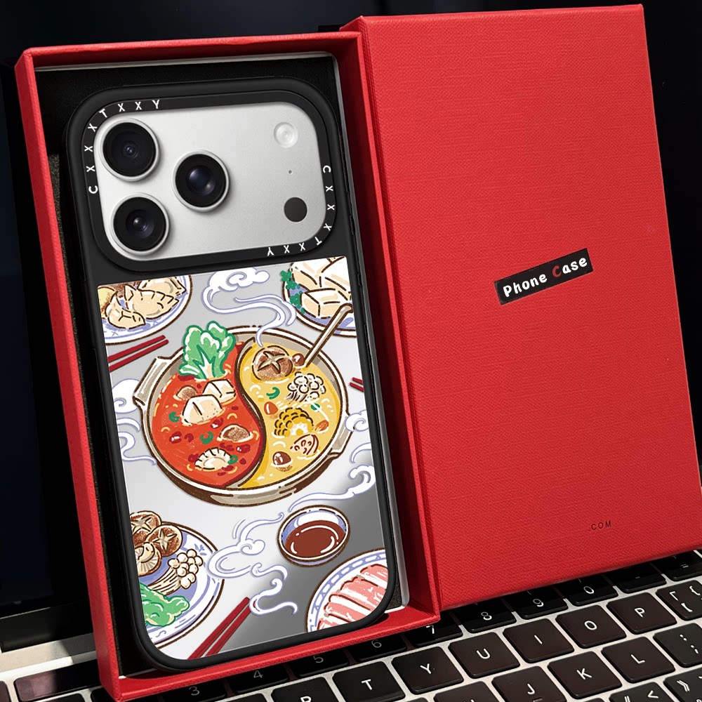 【C家】中国美食火锅面条调味料磁吸MagSafe适用苹果17/16proMax手机壳iPhone15防摔16pro保护套13/14镜面Air