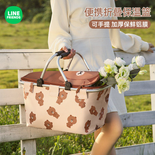 野餐篮可折叠户外保温手提包提篮加厚大容量保温便当盒袋储物收纳