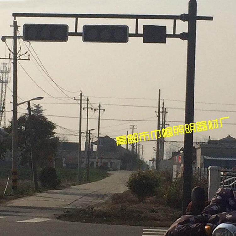 厂家供应交通信号灯杆八角F型双立柱双横臂框架灯杆