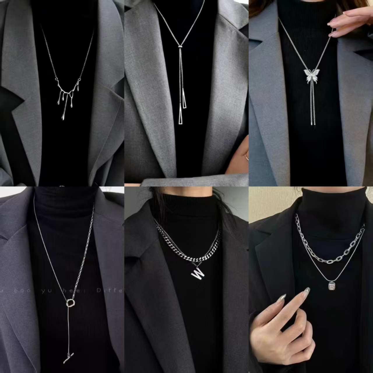 2025新款小众长项链精致百搭项链秋冬锁骨链女超值百搭项链毛衣链