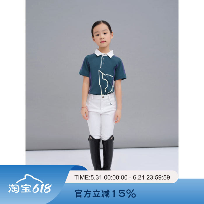 AYM爱跃马 | Cozily儿童趣味卡通翻领T恤马术训练运动上衣透气