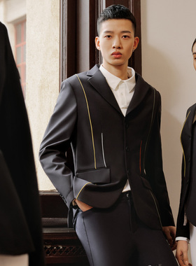 AYM爱跃马 | Pop系列男士撞色骑士服马术比赛专业西服外套 | 预售