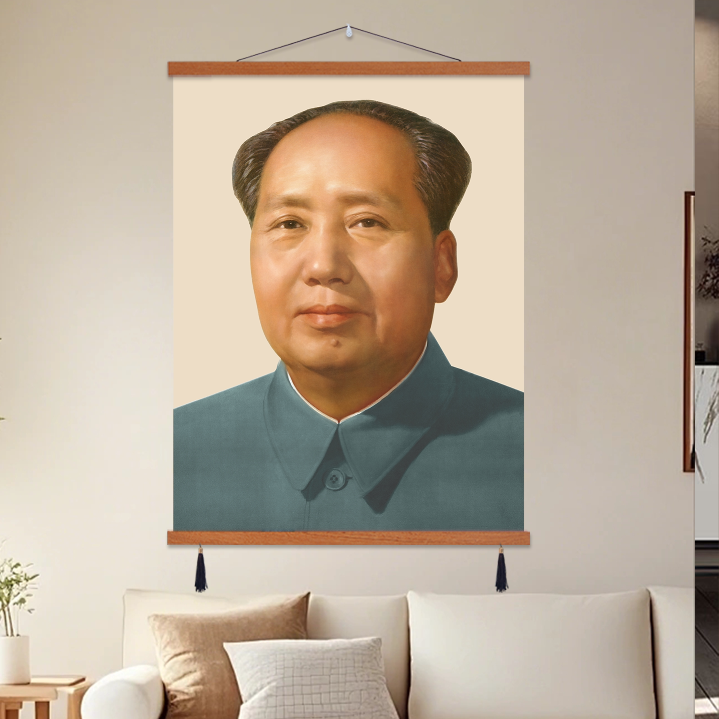 毛泽东主席画像客厅照片头像纪念办公室墙壁挂画伟大领袖毛主席像