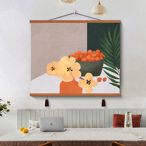 餐厅抽象艺术一件定制免打孔挂画