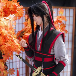 魏无羡cos服魔道祖师cosplay动画版二次元汉服假发头带服装全套