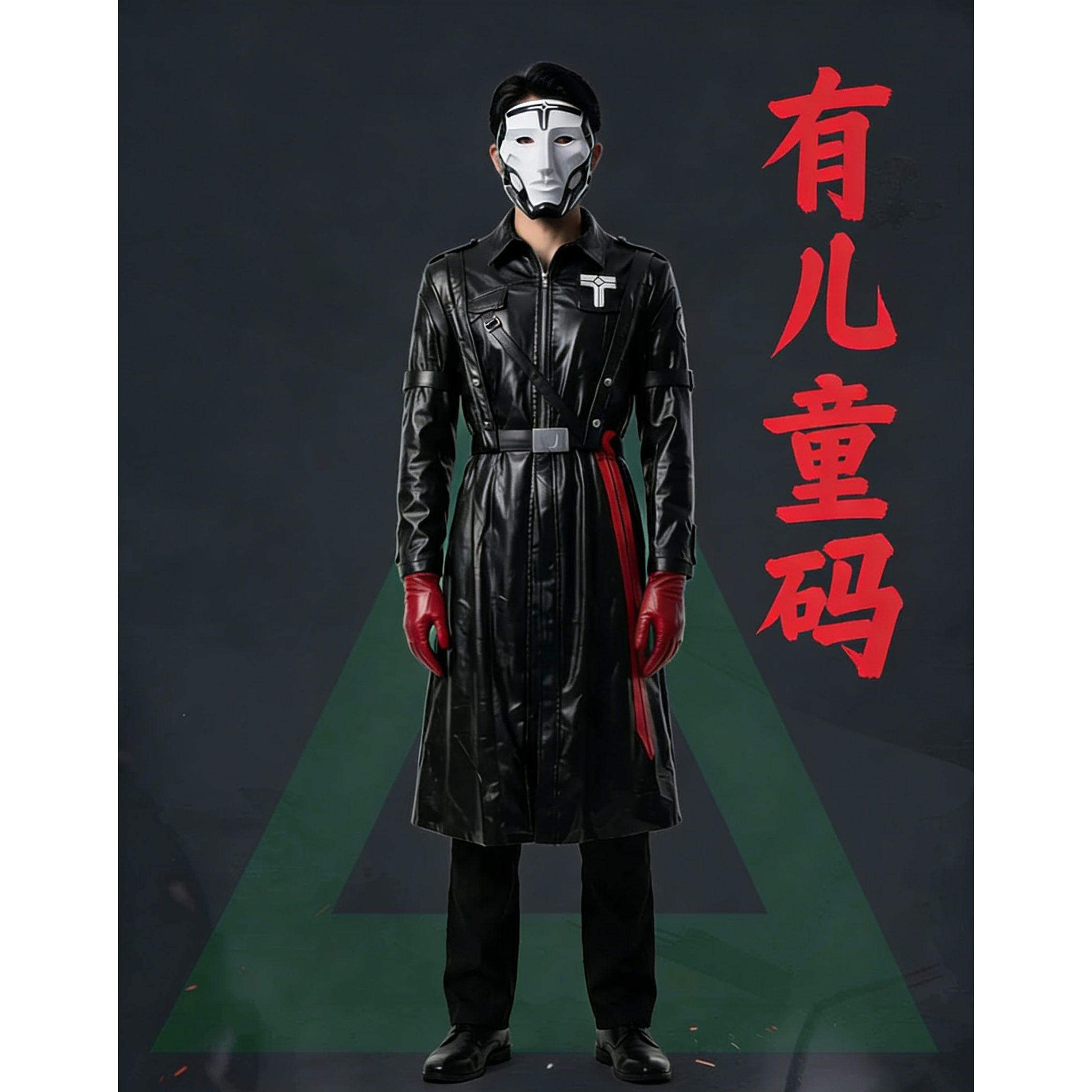 小孩典狱长格赫罗斯cos服三角洲行动cos服游戏漫展儿童皮衣全套