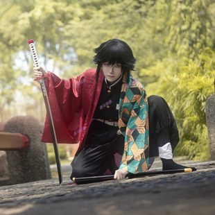 鬼灭之刃 富冈义勇cos服无限城篇剧场版cosplay周边制服假发木屐