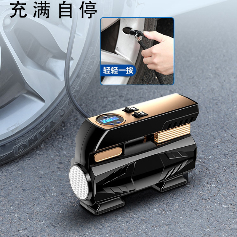 多功能便携式小轿车车载充气泵汽车家用打气泵筒电动轮胎大功率12