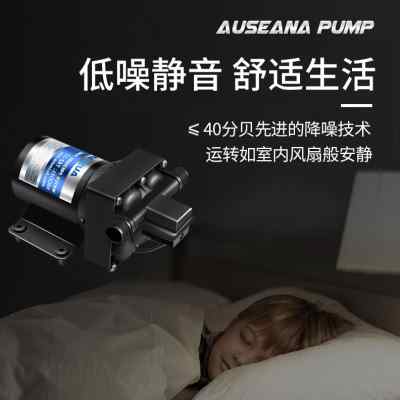 T42静音房车专用水泵12V24V自吸增压泵卧式直流微小型电动隔膜泵