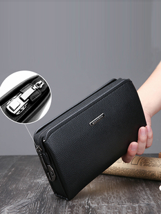 手拿包男款密码锁防盗商务时尚手包大容量多卡位休闲长款钱包男士