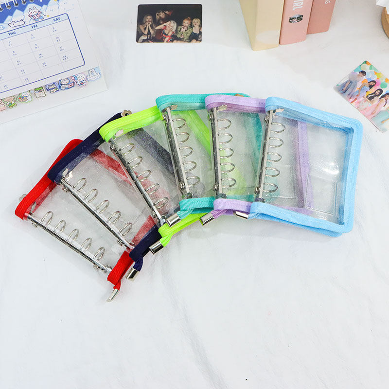 手账本m5活页本内芯外壳韩国ins彩色包边拉链随身小口袋笔记本子