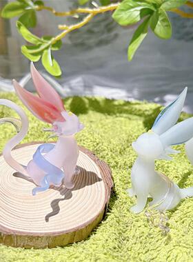 淄博琉璃小狐狸仙聊斋治愈精致小摆件车摆礼品少女心可爱纯手工艺