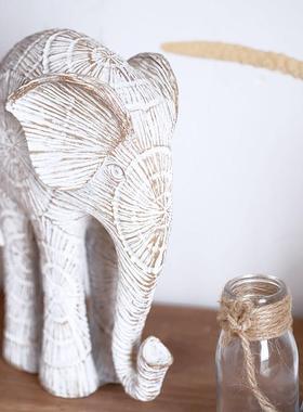 你可居大象创意摆件家居装饰品客厅桌面立体工艺品北欧树脂小象