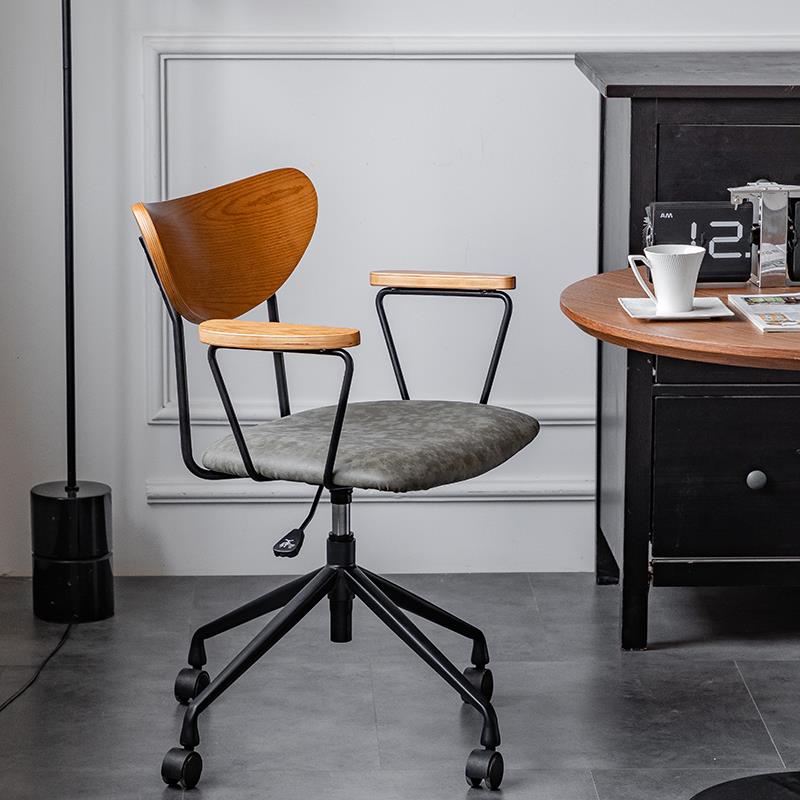 电脑椅子升降家用学生书房写字学习椅办公椅书桌椅无扶手靠背座椅