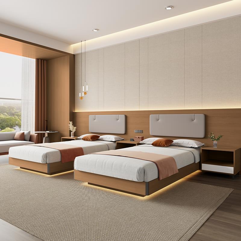 酒店专用床全季旅馆式公寓大床民宿客房双床宾馆家俱标间全套定制