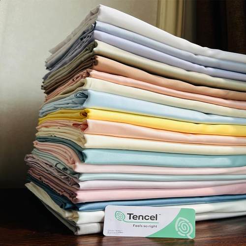 定制100丝天丝单人床单张纯色夏季裸睡床上用品定制棉被套四件套