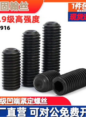 12.9级凹端内六角紧定螺丝GB80无头机米DIN916钉1.6M2M2.5M3M4-16