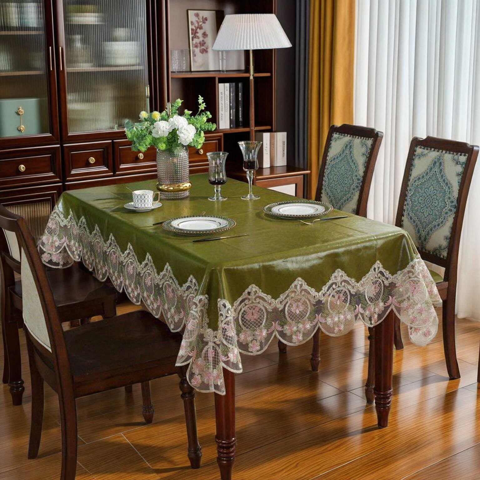 电视柜套防尘罩布蕾丝桌布