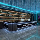 工业风台球厅收银台酒吧吧台网咖健身房前台接待台火锅店饭店转角