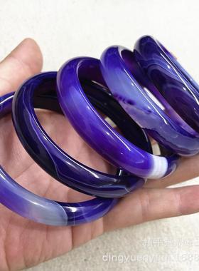 2026处理款玉髓玛瑙手镯油青色玉髓玉镯芙蓉粉色玛瑙葡萄紫色玉镯