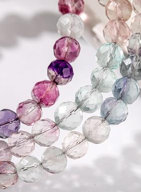 2026晶东珠宝 切面天然萤石多圈手链渐变紫色时尚高级闺蜜女手串