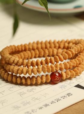 2026金叶莲花菩提佛珠手持飞碟念珠金叶菩提招财项链九华山金钱子