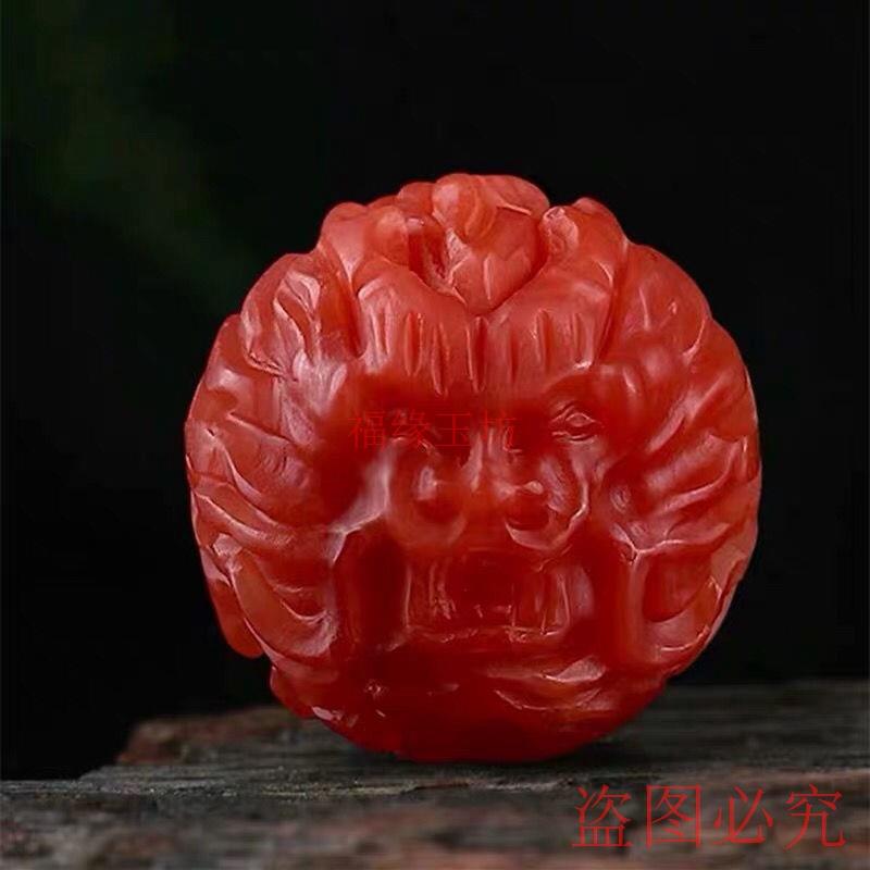 2026南红玛瑙散珠雕龙珠貔貅顶珠金刚星月配饰文玩多宝大颗粒手链
