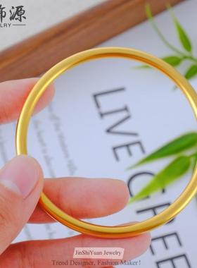 2026精工细沙内莲花4N手镯周家无缝古法手镯细沙镀金古法莲花素圈