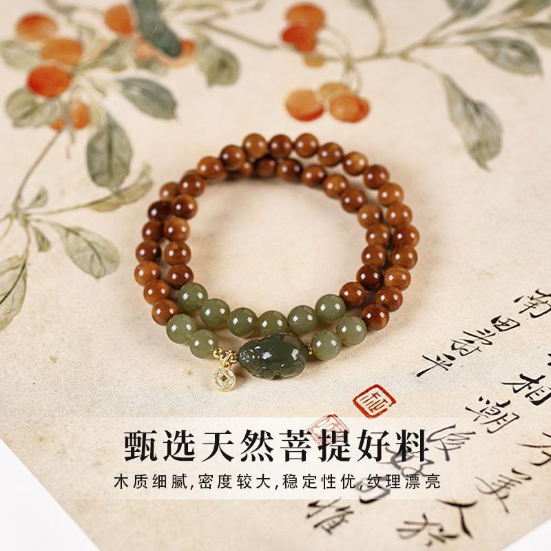 2025工厂库克双圈貔貅款手串菩提念珠手持搭配和田玉手作手饰/手
