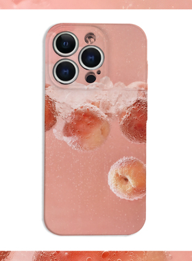 清新水果甜甜的水蜜桃菲林二合一手机壳适用苹果17nova14华为p70mate60小米15opporeno14vivo荣耀300iPhone16