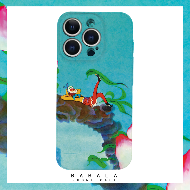 卡通国风蟠桃与美猴王菲林二合一手机壳适用苹果17nova14华为p70mate60小米15opporen14ovivo荣耀300iPhone16