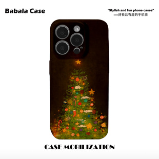 十二月梦幻璀璨圣诞树菲林二合一手机壳适用苹果17nova14华为p70mate60小米15opporeno14vivo荣耀300iPhone16