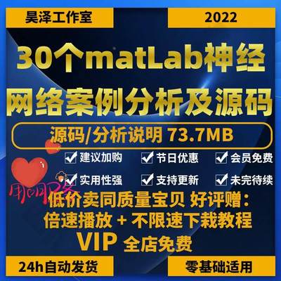 30个matlab神经网络案例分析说明源码BP遗传算法分类器RBF回归