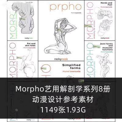 morpho形态解析 肌肉结构艺用身体解剖骨骼躯干 手绘美术素材