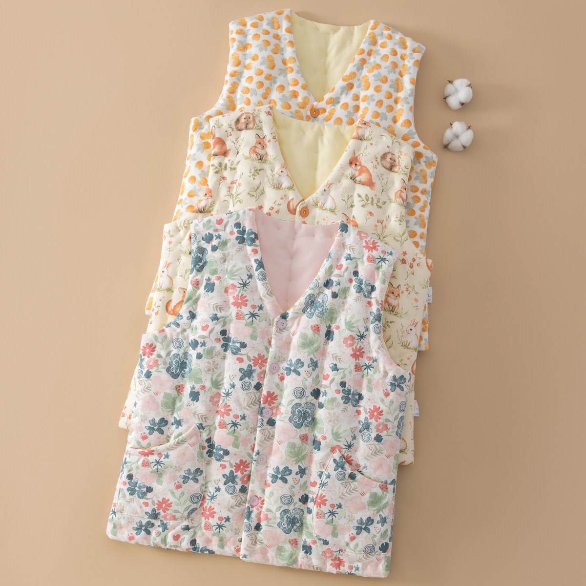 女士纯棉花手工内胆马甲秋冬加厚保暖背心坎肩大人内外穿贴身马夹