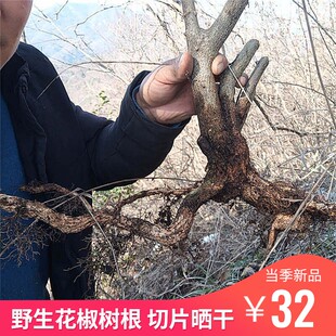 大别山野生花椒树根大红袍花椒根天然中药材当季新品晒干狗屎椒根