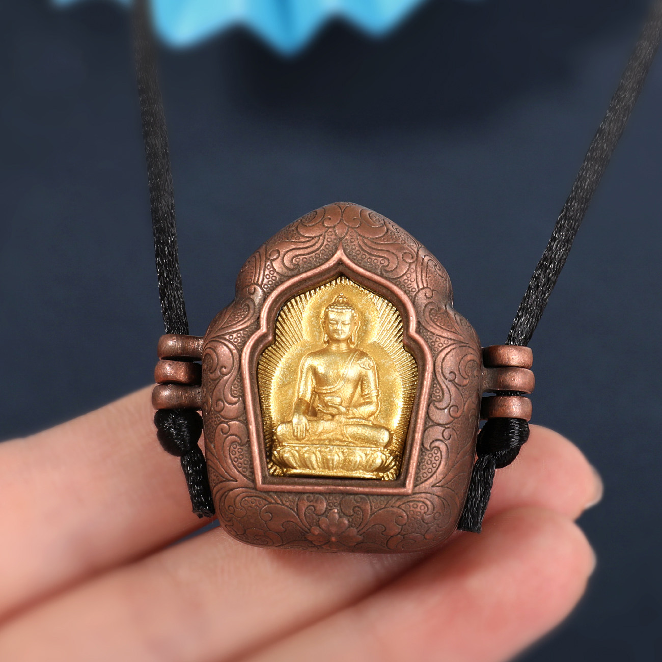 尼泊尔项链纯铜西藏可定制图案