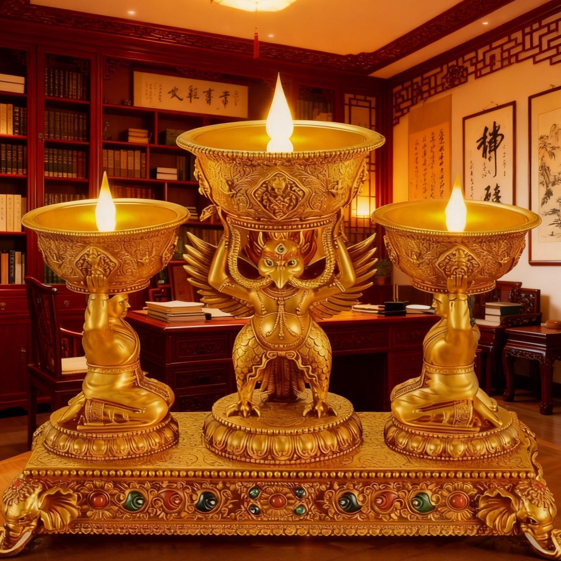 电子蜡烛仿真LED充电酥油灯