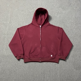 AKIMBO CLUB zip hoodie拉链加绒卫衣纯色百搭男女宽松开衫外套